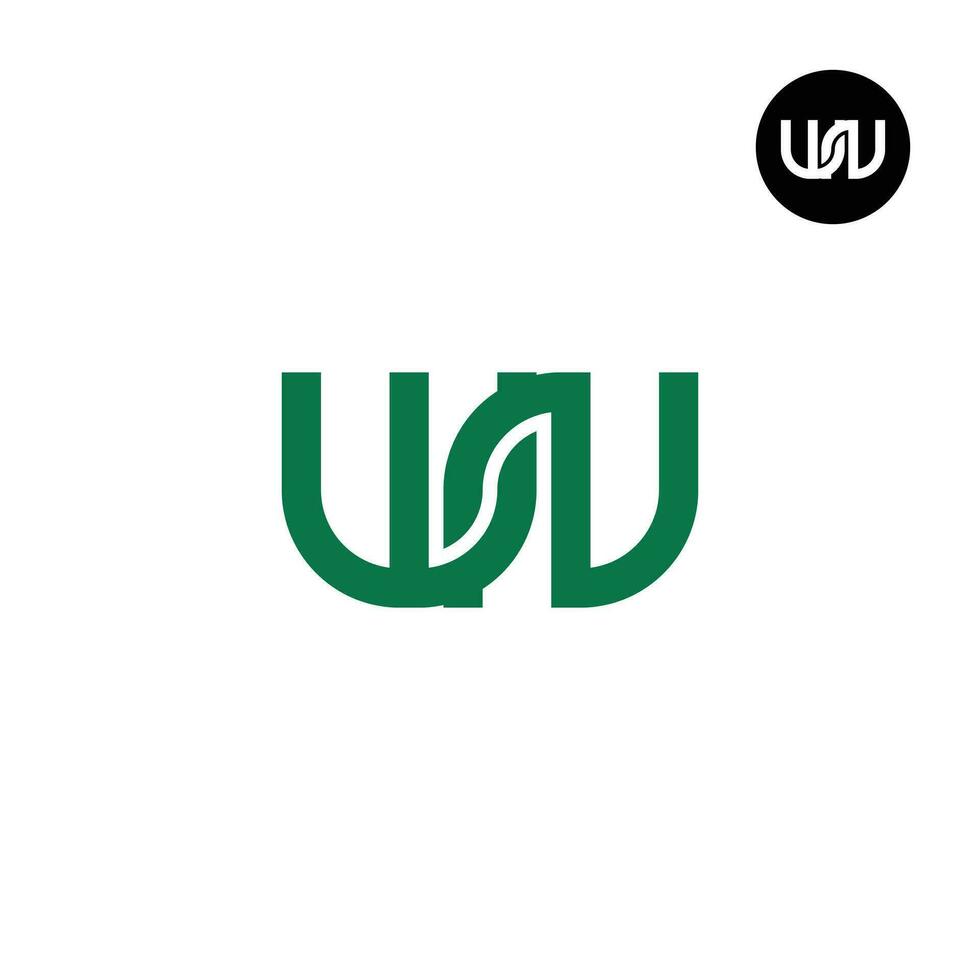 carta wn monograma logotipo Projeto vetor