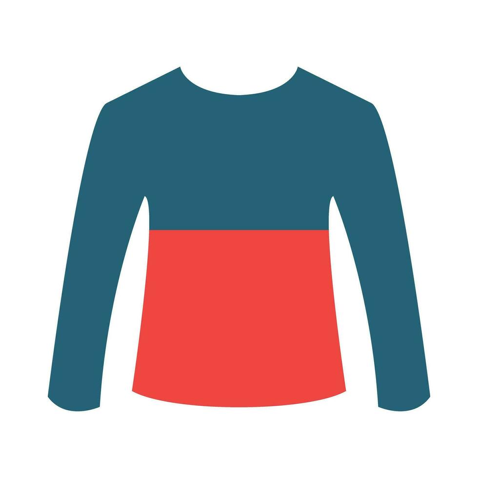 suéter glifo dois cor ícone para pessoal e comercial usar. vetor
