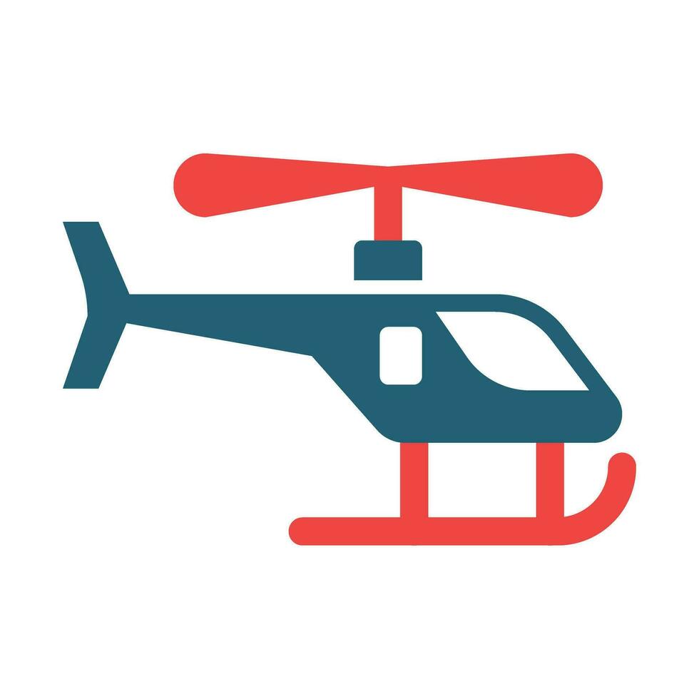 brinquedo helicóptero glifo dois cor ícone para pessoal e comercial usar. vetor