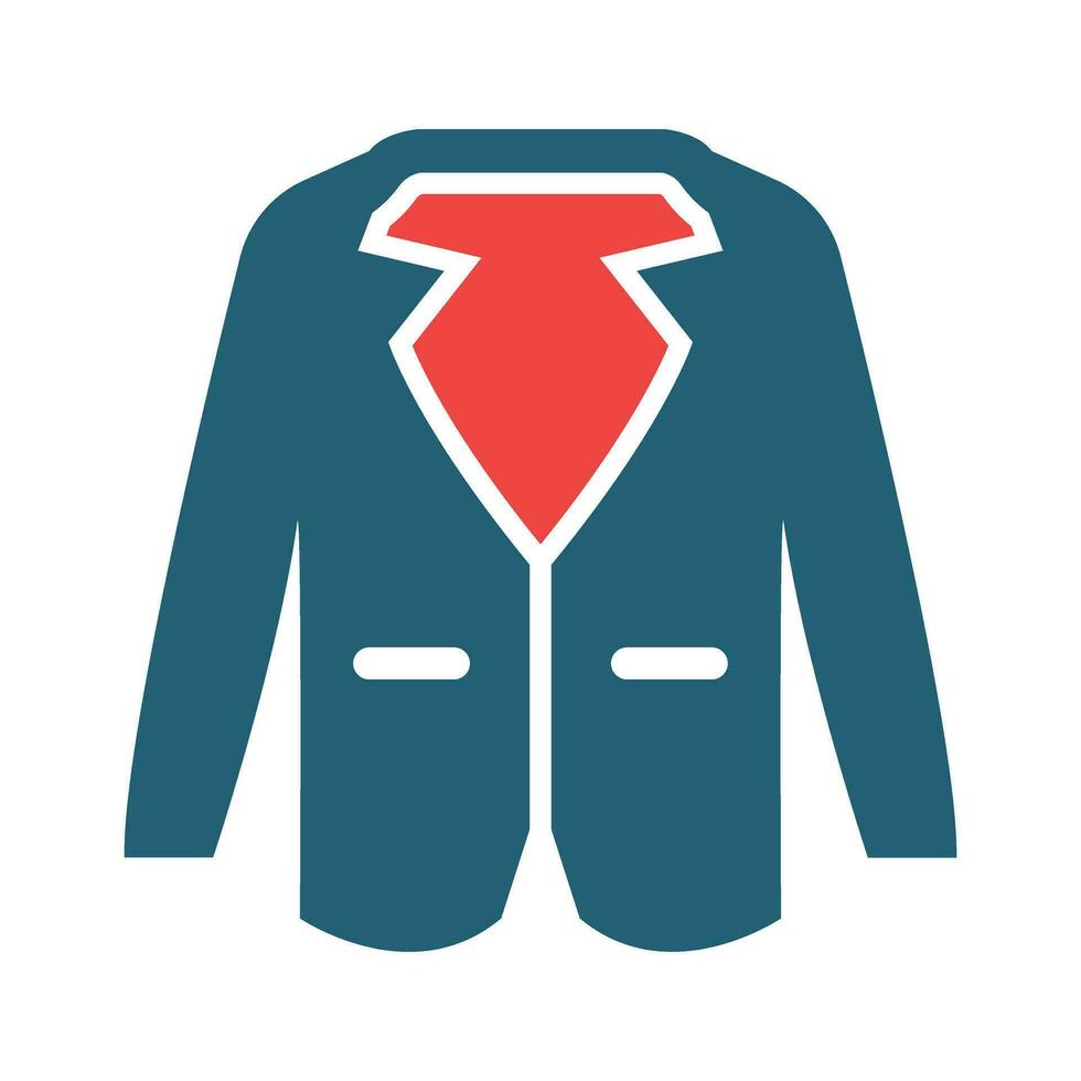 casaco glifo dois cor ícone para pessoal e comercial usar. vetor