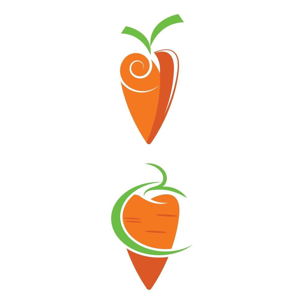 modelo de ilustração de design de ícone de vetor de cenoura