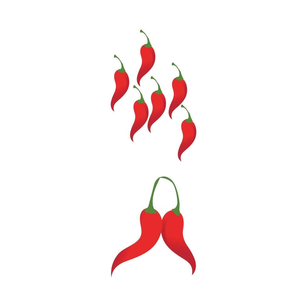 ilustração em vetor modelo ícone chili natural vermelho quente
