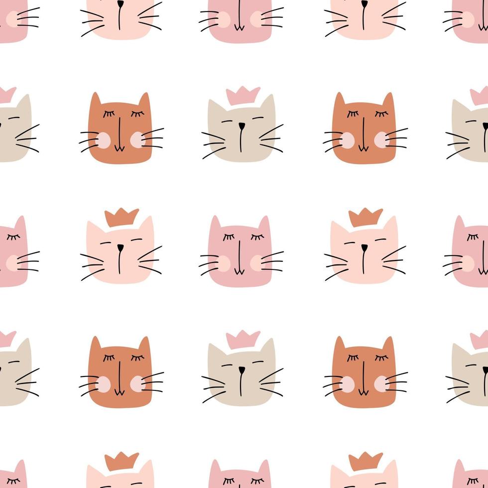 Desenho manual de gatos fofos. coleção de gatinhos de vetores fotomural •  fotomurais pata, cômico, cauda