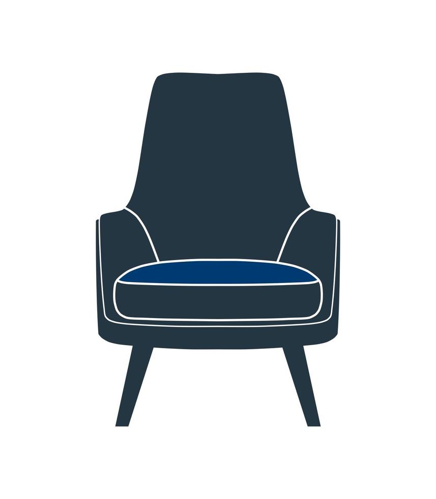 cadeira ícone com quatro pernas. ilustração vetorial. vetor
