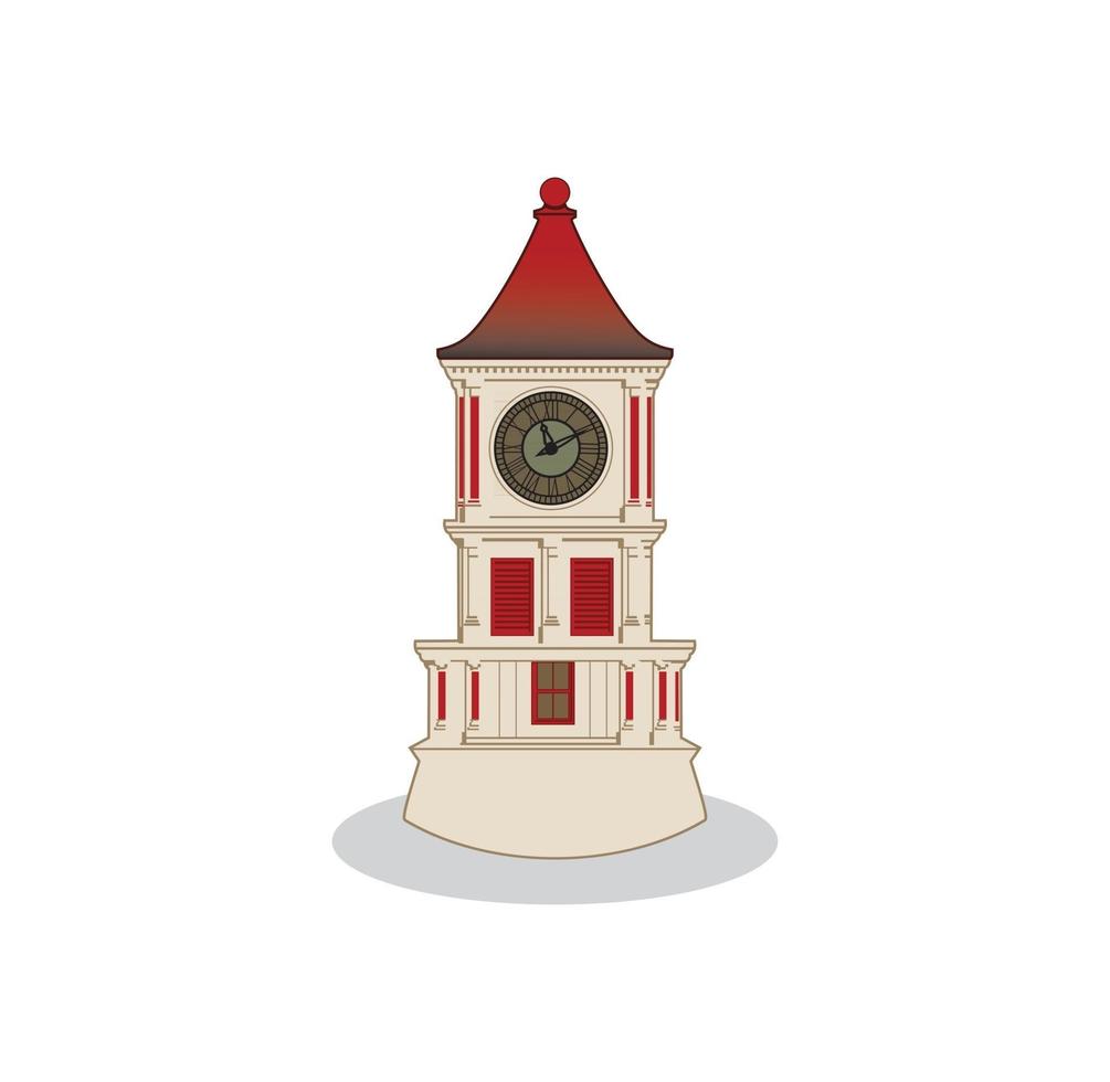 formato icônico do eps do vetor da ilustração do projeto da torre do relógio, adequado para suas necessidades de design, logotipo, ilustração, animação, etc.