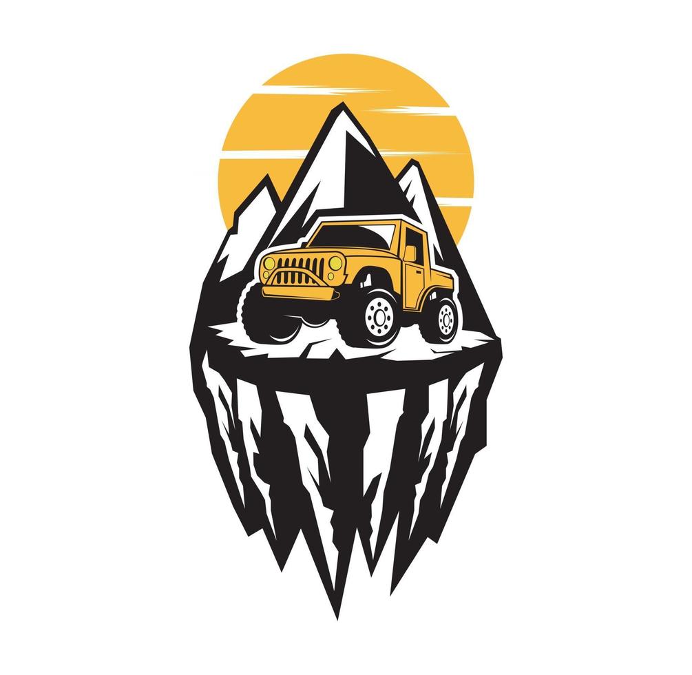 formato de eps de ilustração vetorial de design de veículo offroad extremo, adequado para suas necessidades de design, logotipo, ilustração, animação, etc. vetor