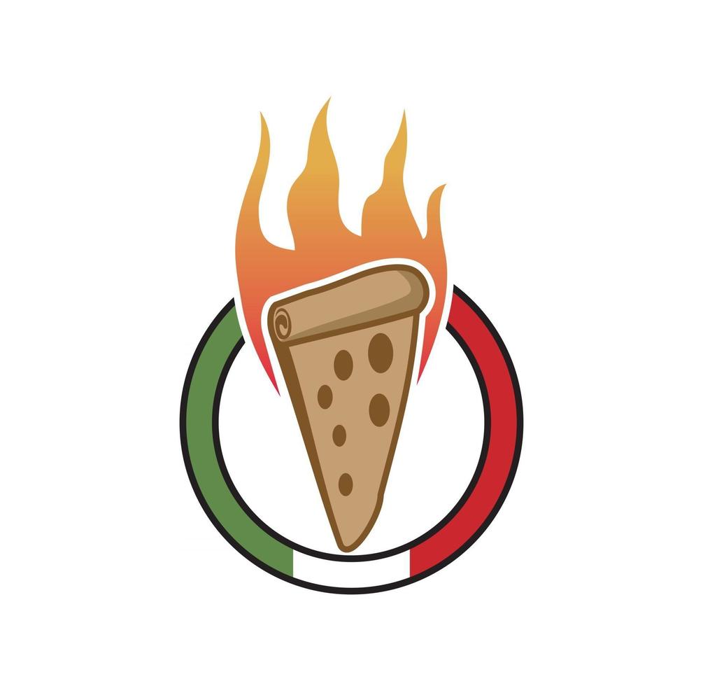 italiano pizza logotipo design ilustração vetorial eps formato, adequado para suas necessidades de design, logotipo, ilustração, animação, etc. vetor