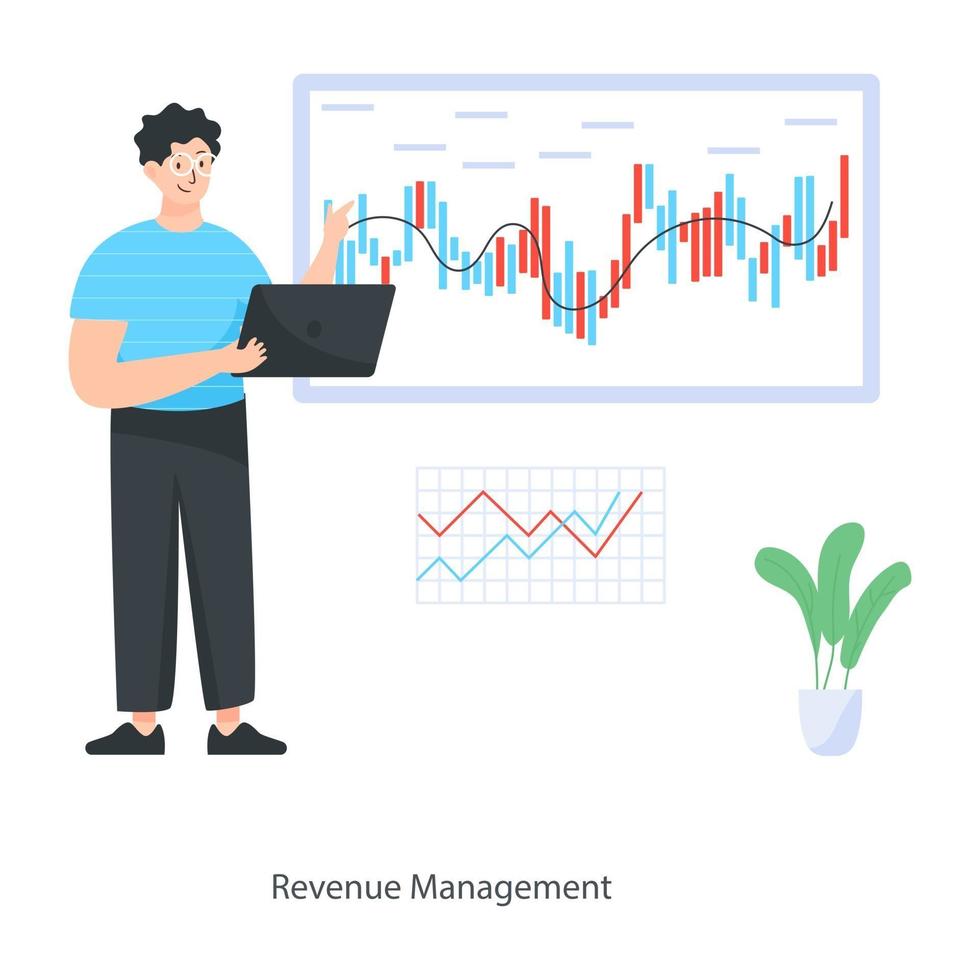 gráficos de gerenciamento de receita vetor