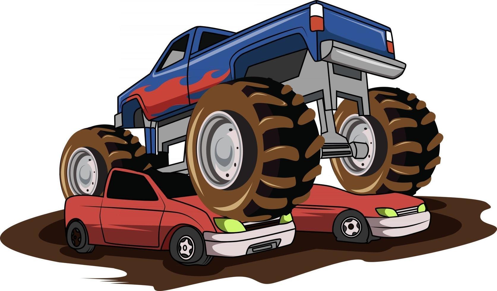 vetor de ilustração de caminhão monstro off road