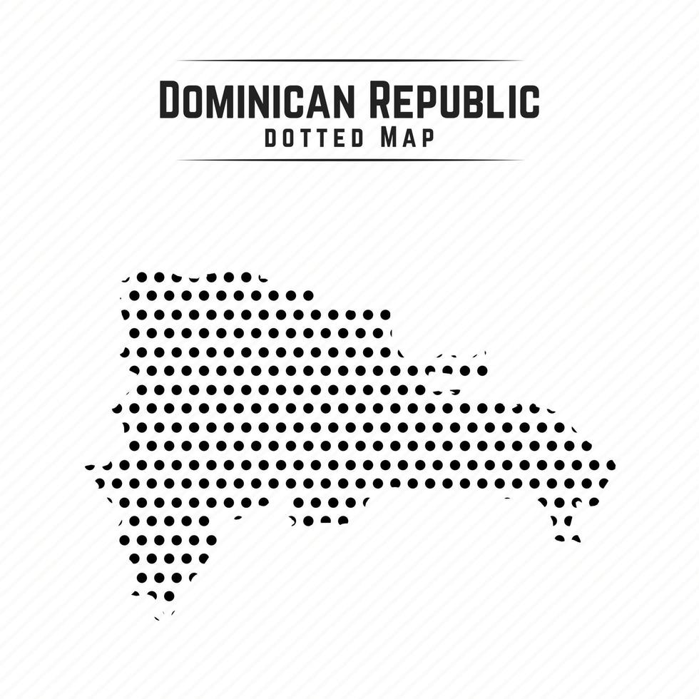 mapa pontilhado da república dominicana vetor