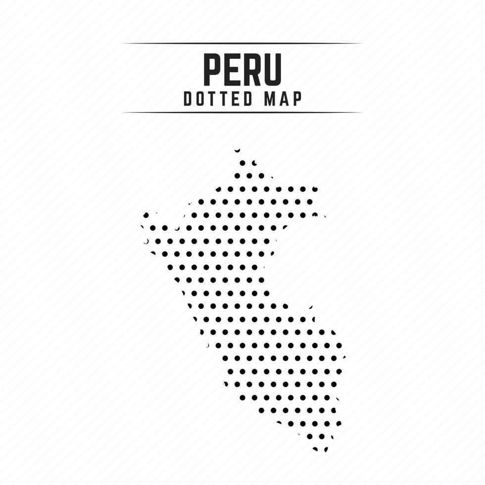 mapa pontilhado do peru vetor