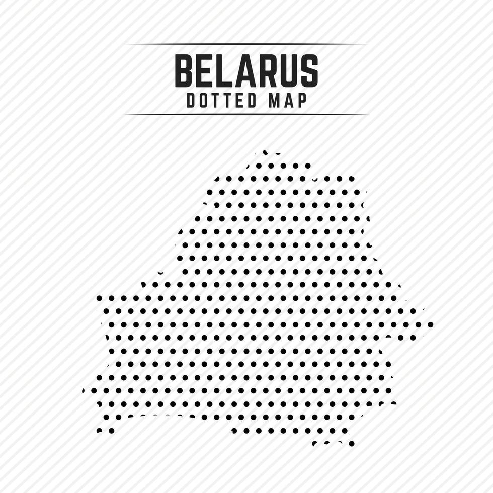 mapa pontilhado da bielorrússia vetor
