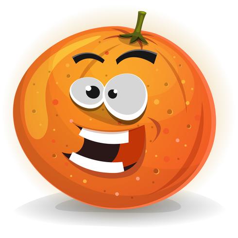 Personagem de frutas laranja vetor