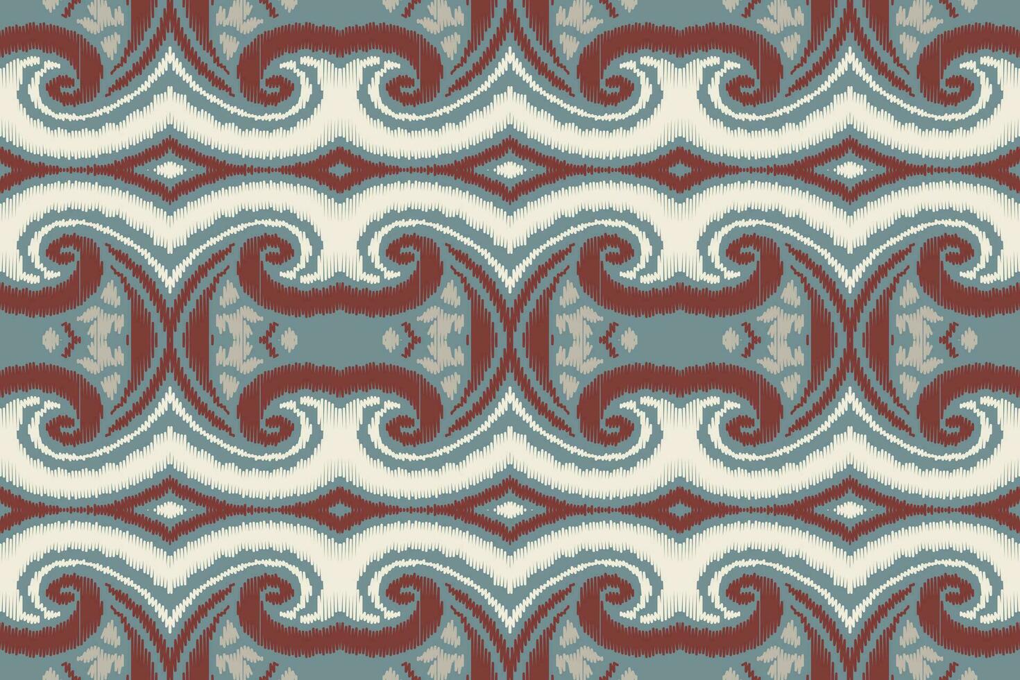 ikat damasco paisley bordado fundo. ikat damasco geométrico étnico oriental padronizar tradicional. ikat asteca estilo abstrato Projeto para impressão textura, tecido, saree, sari, tapete. vetor