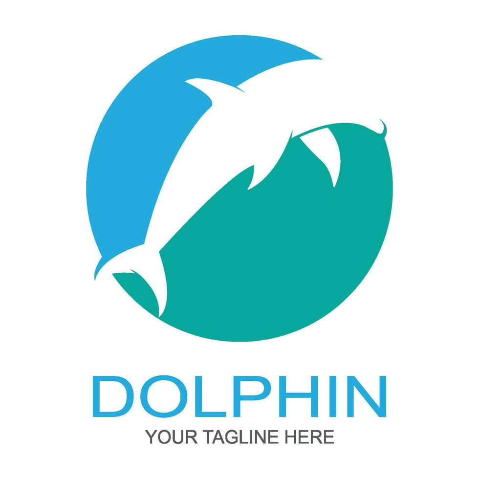 golfinho logotipo ícone vetor