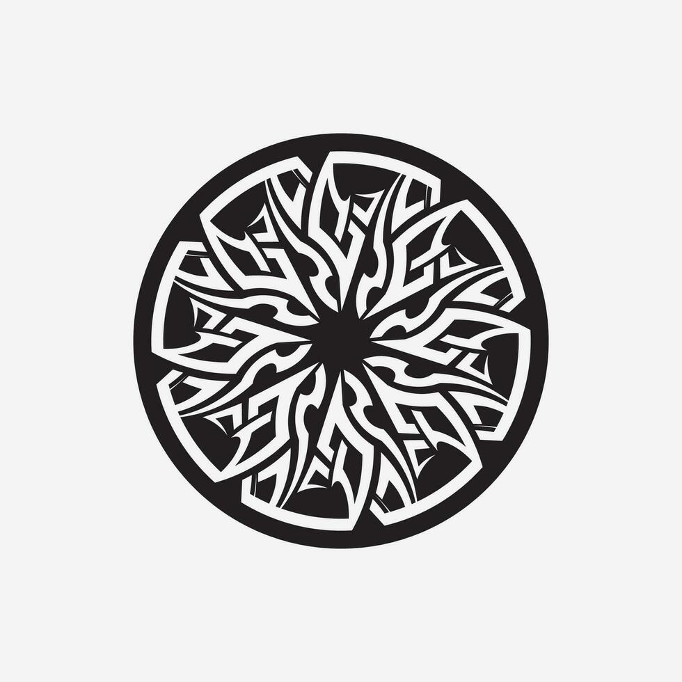 ícone de design de logotipo de vetor tribal preto e sinal tribal