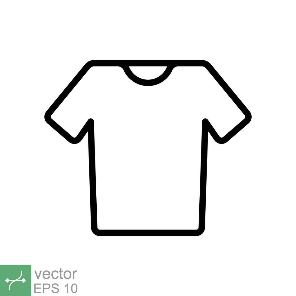 camiseta ícone. simples esboço estilo. camisa, camiseta, esporte, roupas, em branco, moda conceito. fino linha vetor ilustração isolado em branco fundo. eps 10.