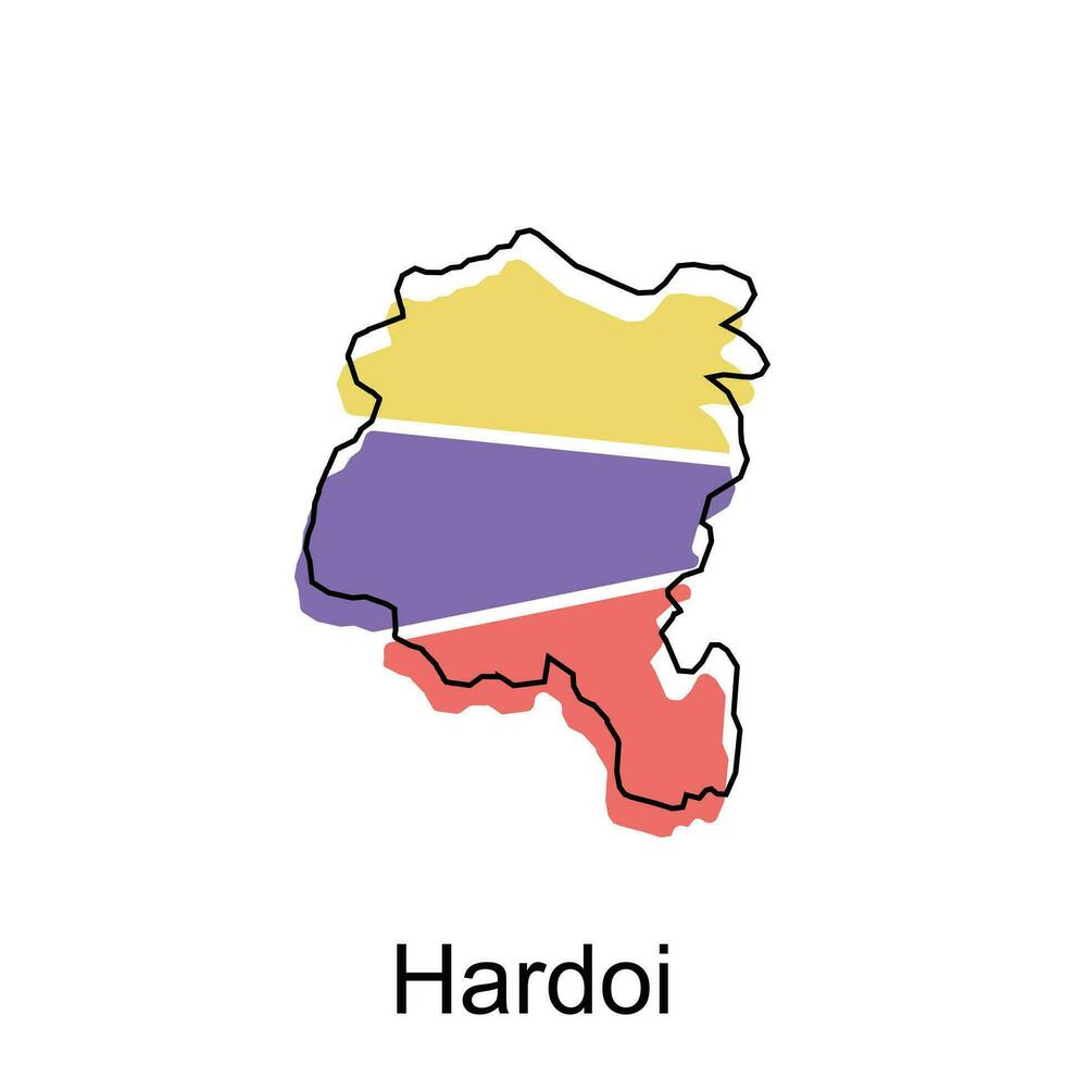 mapa do hardoi moderno contorno, Alto detalhado vetor ilustração Projeto modelo, adequado para seu companhia