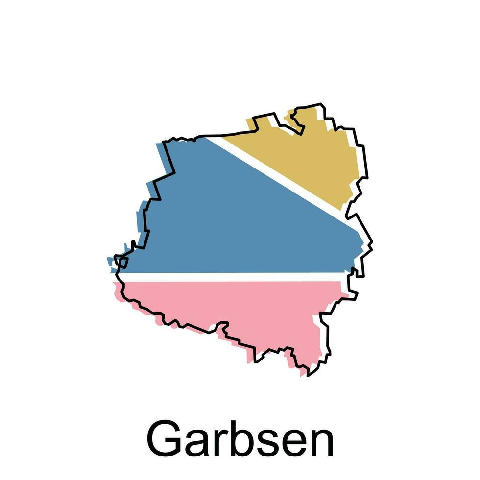 mapa do garbsen Projeto modelo, geométrico com esboço ilustração Projeto vetor