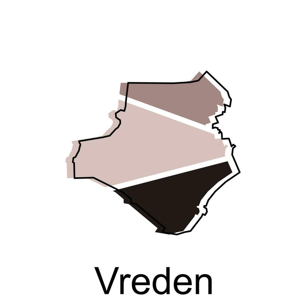 mapa cidade do vreden ilustração Projeto modelo, geométrico colorida moderno Projeto vetor