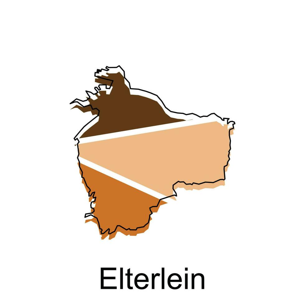 vetor mapa do Elterlein moderno contorno, Alto detalhado vetor ilustração Projeto modelo