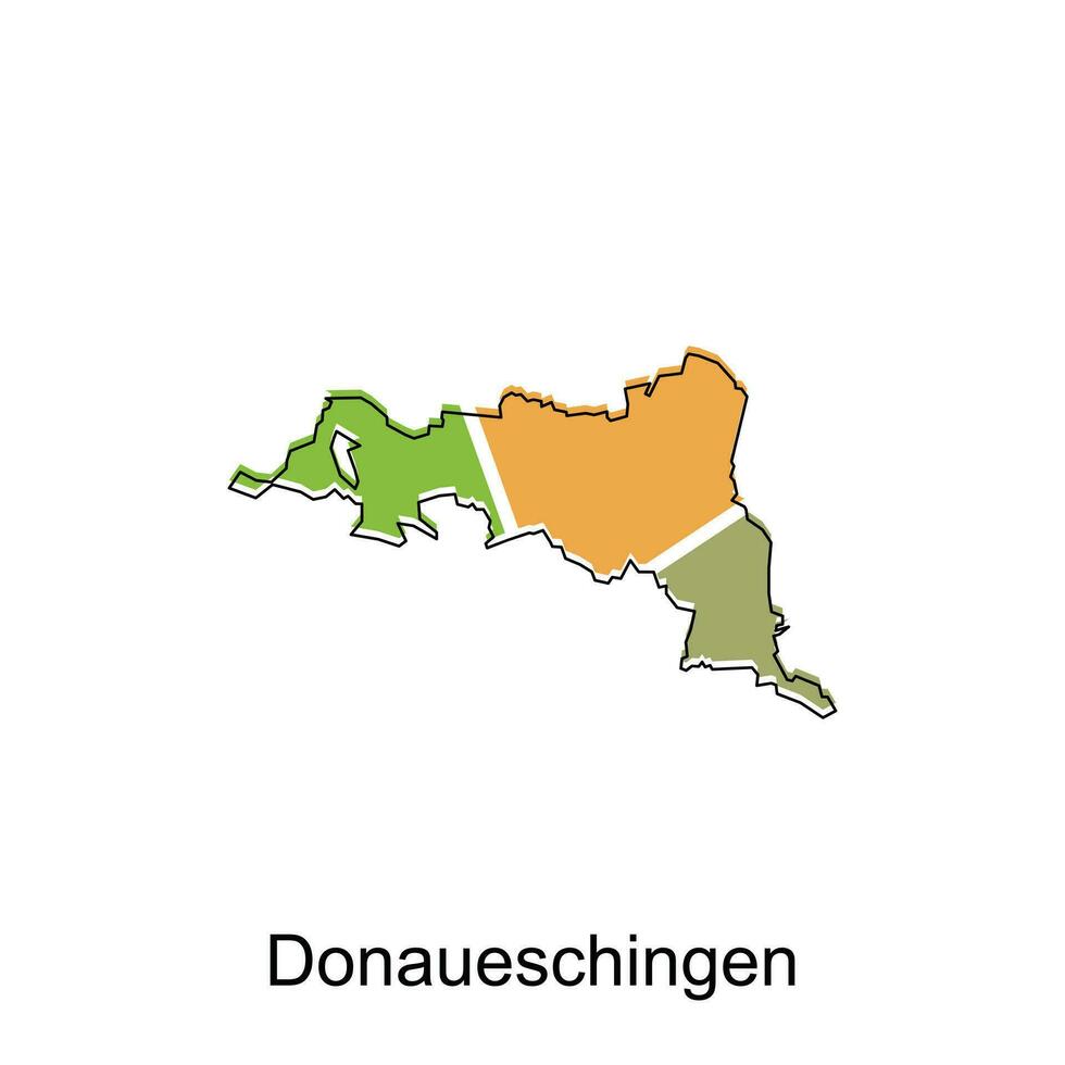 mapa do Donaueschingen nacional fronteiras, importante cidades, mundo mapa país vetor ilustração Projeto modelo