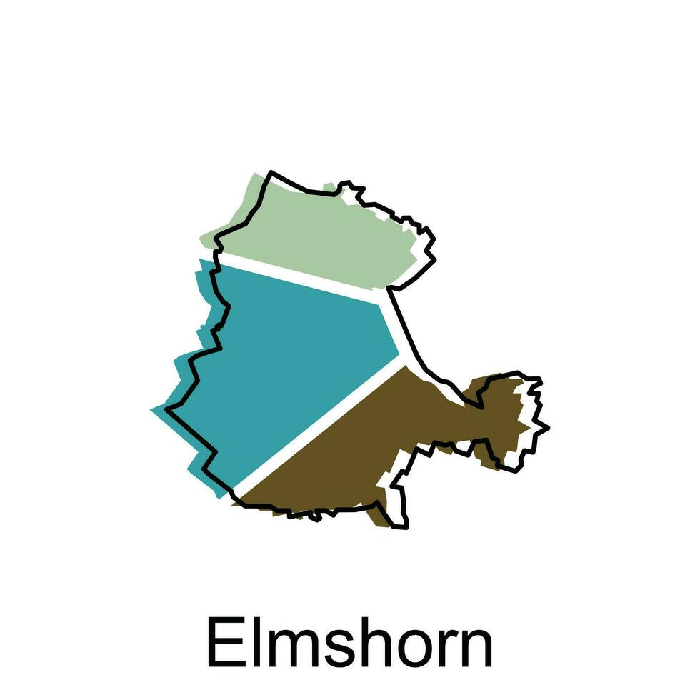elmshorn cidade do alemão mapa vetor ilustração, vetor modelo com esboço gráfico esboço estilo isolado em branco fundo