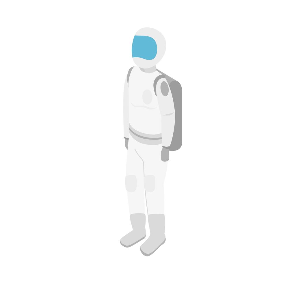 astronauta personagem espacial vetor