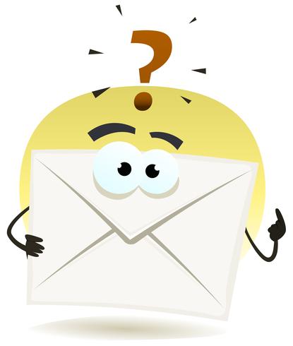 Pergunta por ícone de e-mail vetor