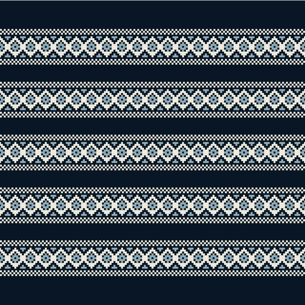 étnico geométrico tecido padronizar Cruz ponto.ikat bordado étnico oriental pixel padronizar marinha azul fundo. resumo,vetor,ilustração. textura,vestuário,quadro,decoração,motivos,seda papel de parede. vetor