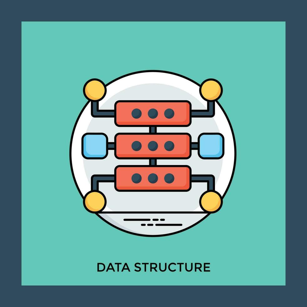 dados armazenamento hardware dispositivos com nós exibindo dados estrutura ícone vetor