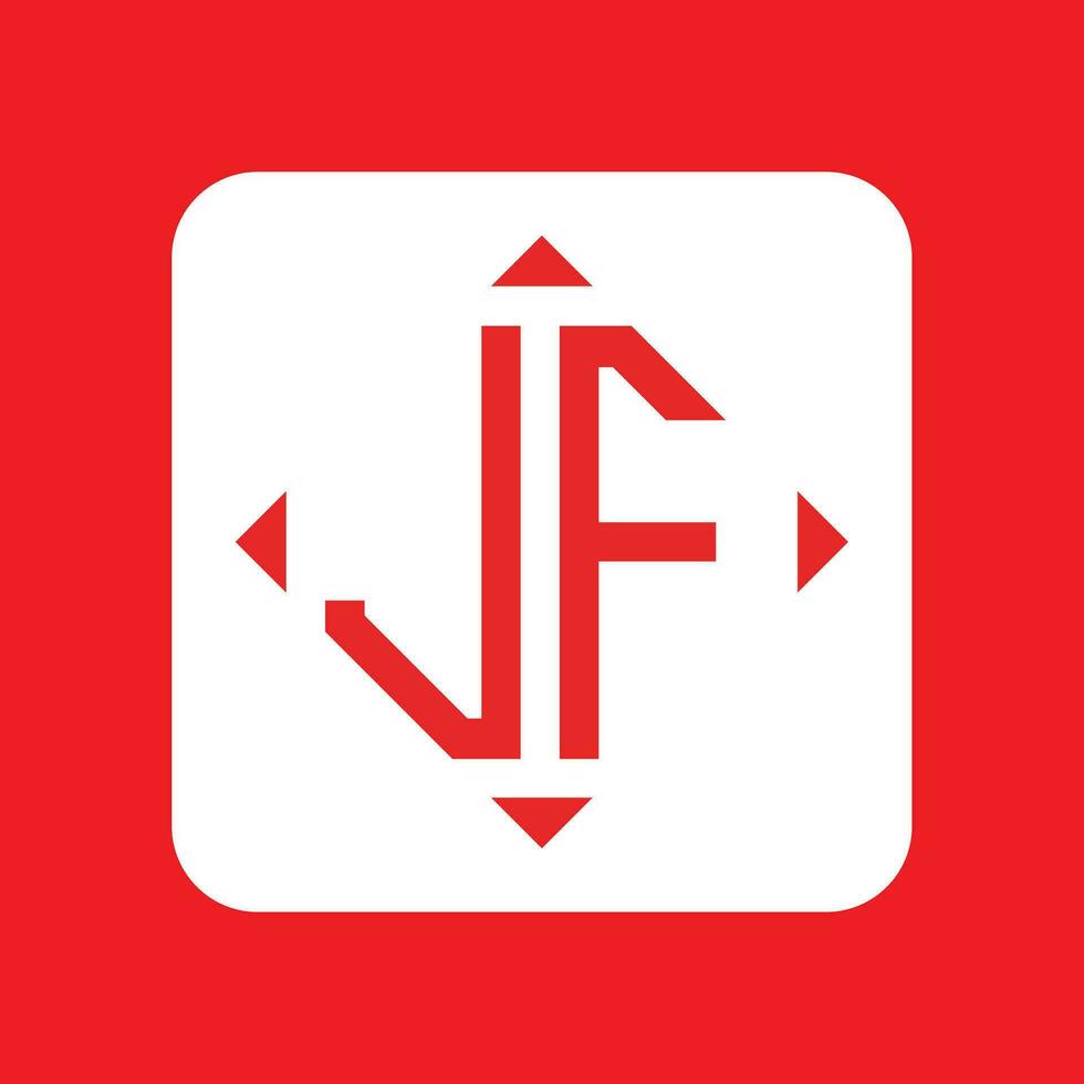 criativo simples inicial monograma jf logotipo projetos. vetor