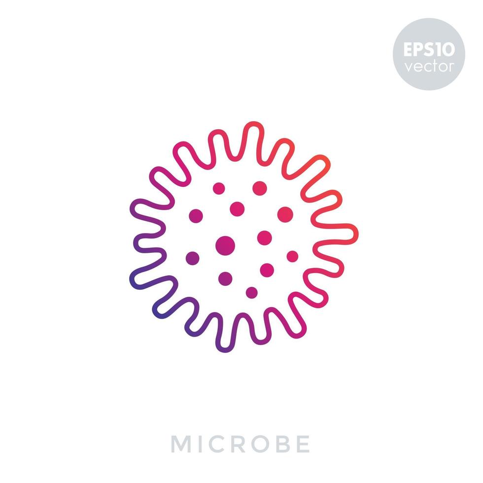 micróbio, patógeno, ícone de bactéria vetor