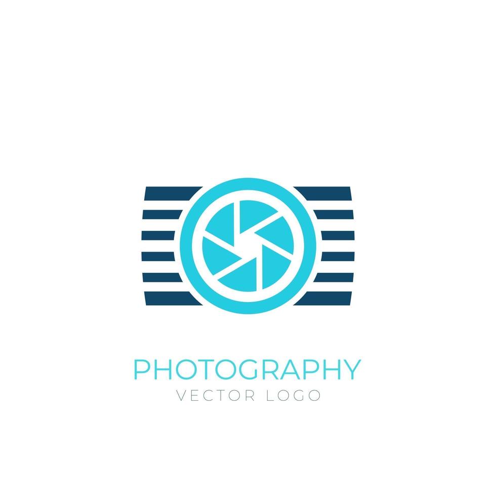 logotipo de vetor de fotografia com câmera