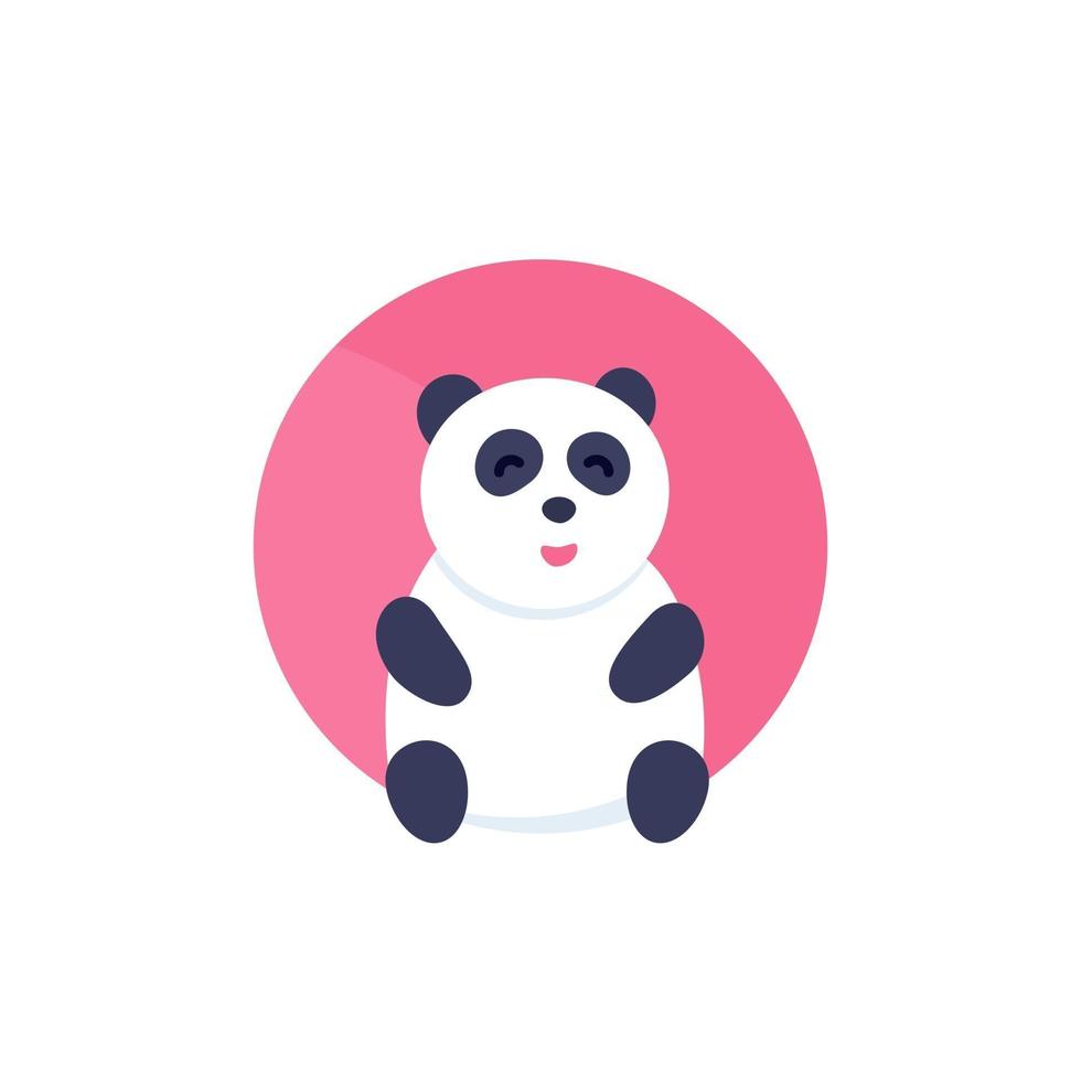 logotipo de vetor de panda fofo, ícone