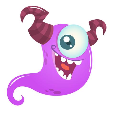 Personagem de desenho animado monstro com um olho vetor