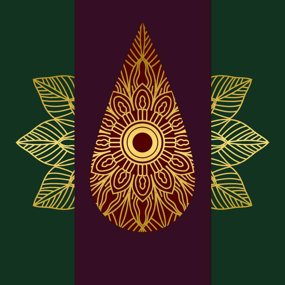 modelo de plano de fundo com design de padrão de mandala vetor