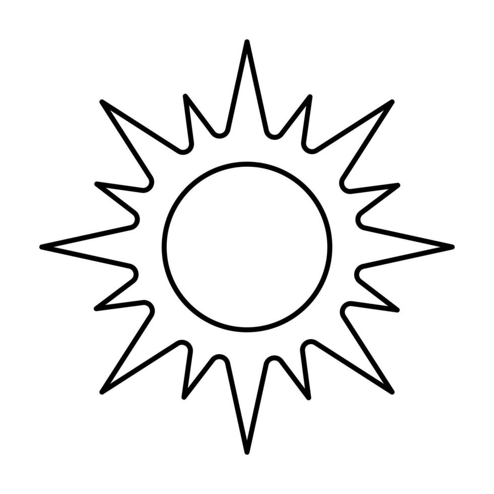vetor de ícone de sol para seu web design, logotipo, ui. ilustração