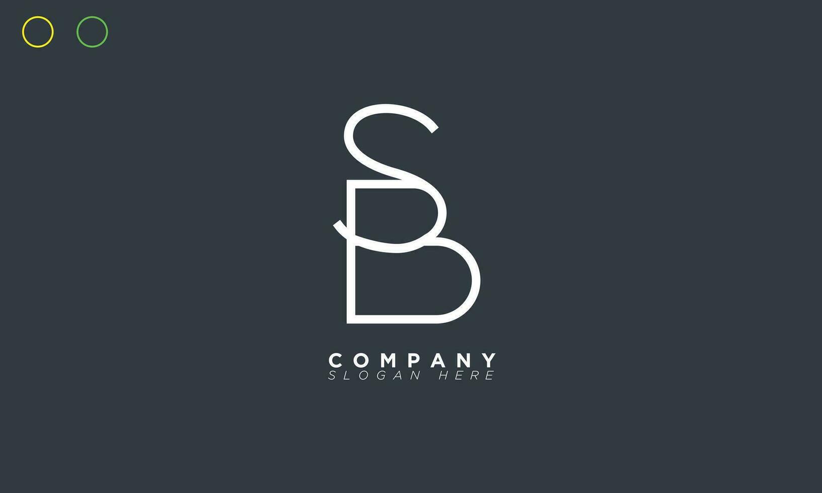 sb letras do alfabeto iniciais monograma logotipo bs, s e b vetor