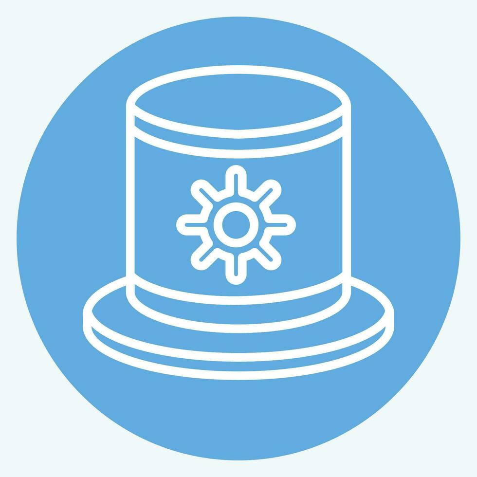ícone chapéu. relacionado para Argentina símbolo. azul olhos estilo. simples Projeto editável. simples ilustração vetor
