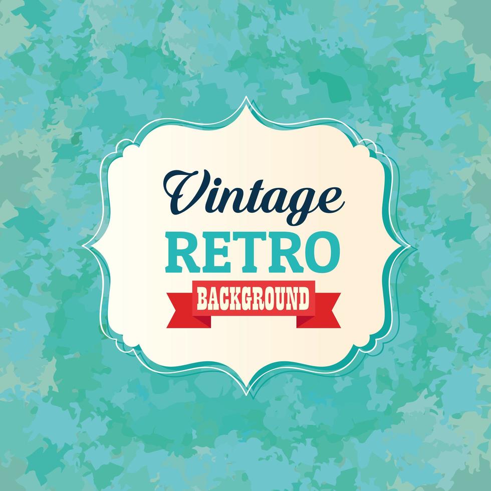 banner retro vintage com moldura elegante vetor