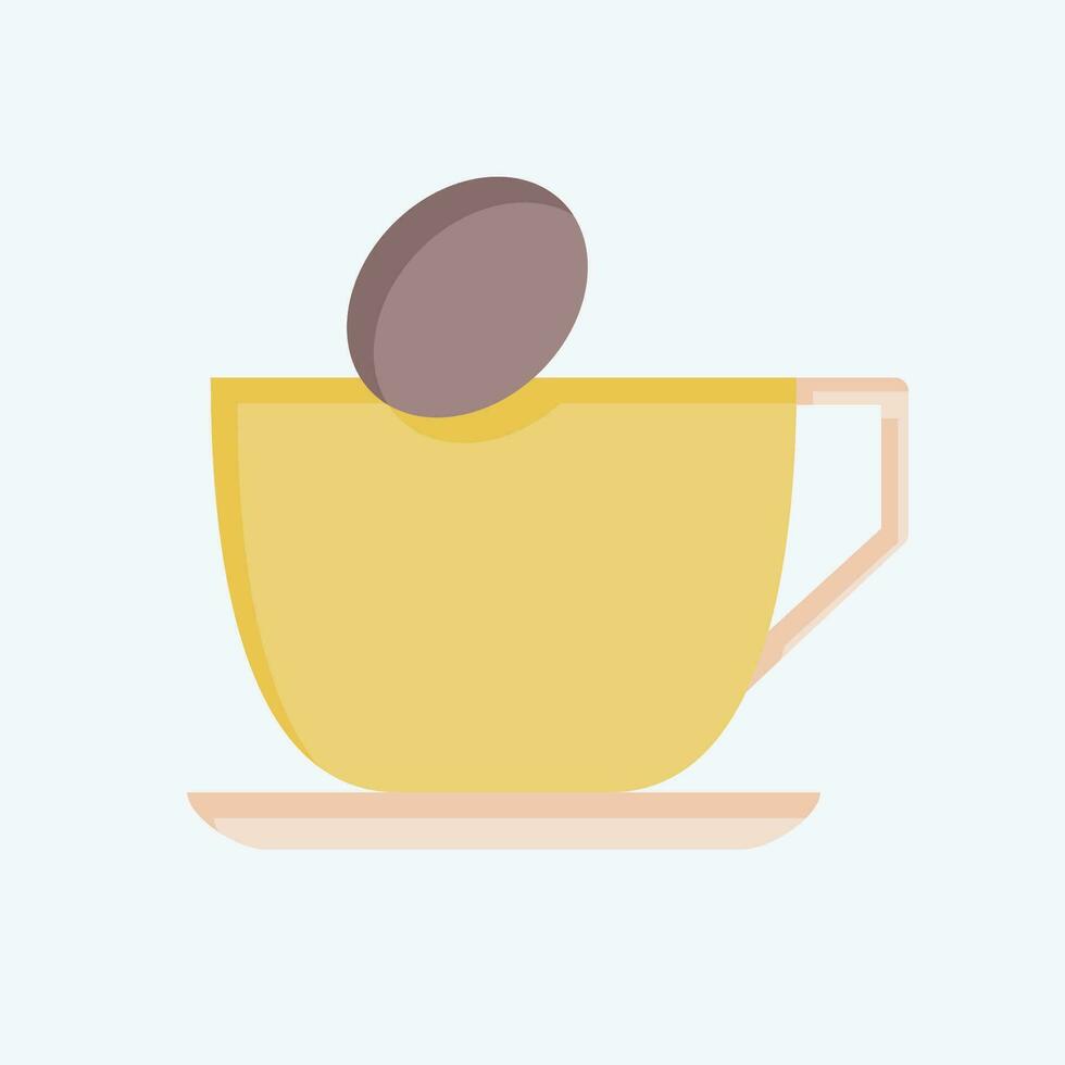 ícone cafeína. relacionado para vício dicionário símbolo. plano estilo. simples Projeto editável. simples ilustração vetor