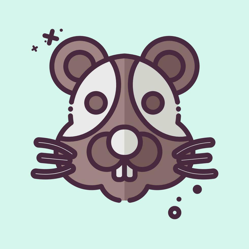 ícone hamster. relacionado para animal símbolo. mbe estilo. simples Projeto editável. simples ilustração vetor