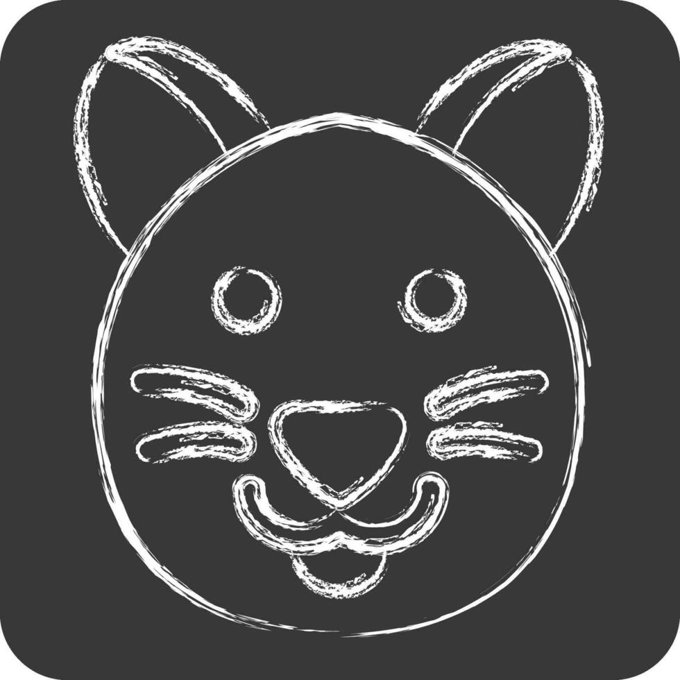 ícone gato. relacionado para animal símbolo. giz estilo. simples Projeto editável. simples ilustração vetor