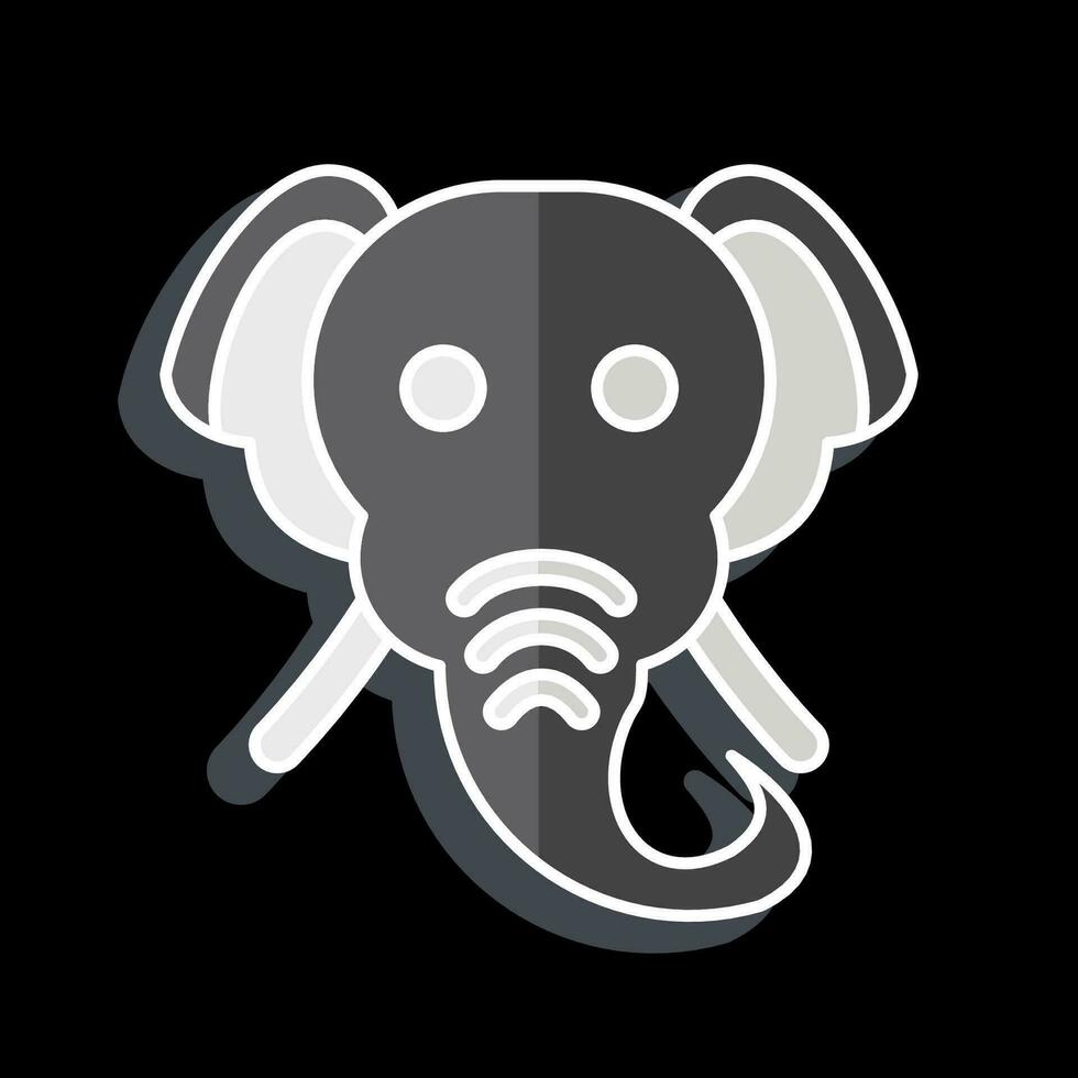 ícone elefante. relacionado para animal símbolo. lustroso estilo. simples Projeto editável. simples ilustração vetor