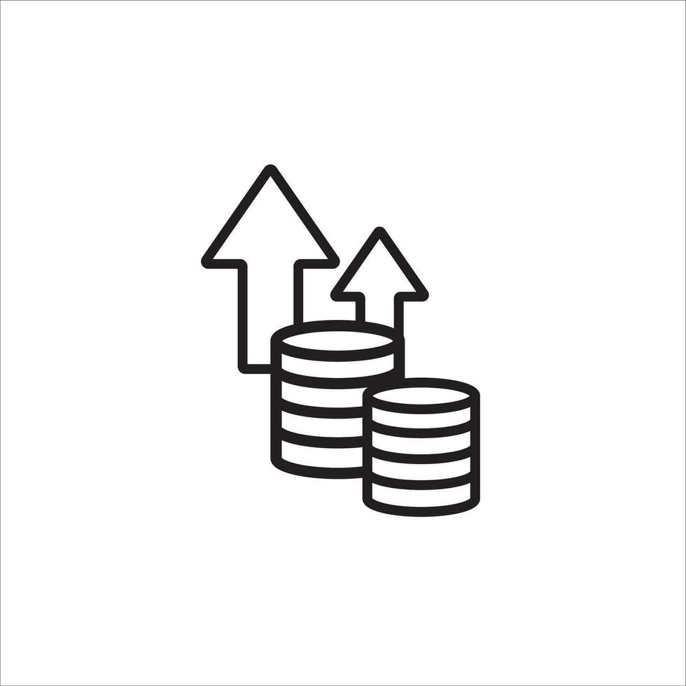 crescimento finança ícone vetor ilustração símbolo