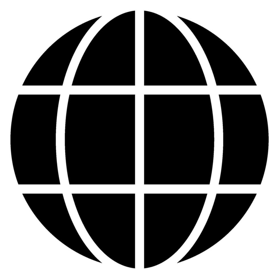 ícone de glifo do globo da terra vetor