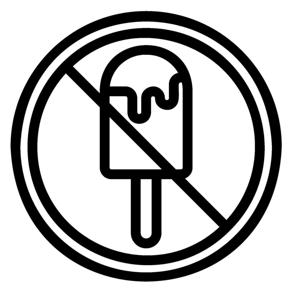 ícone da linha de sorvete vetor