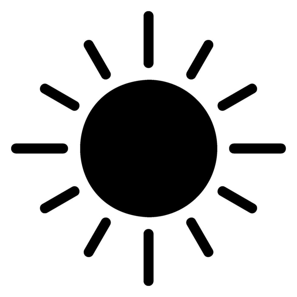 ícone de glifo do sol vetor