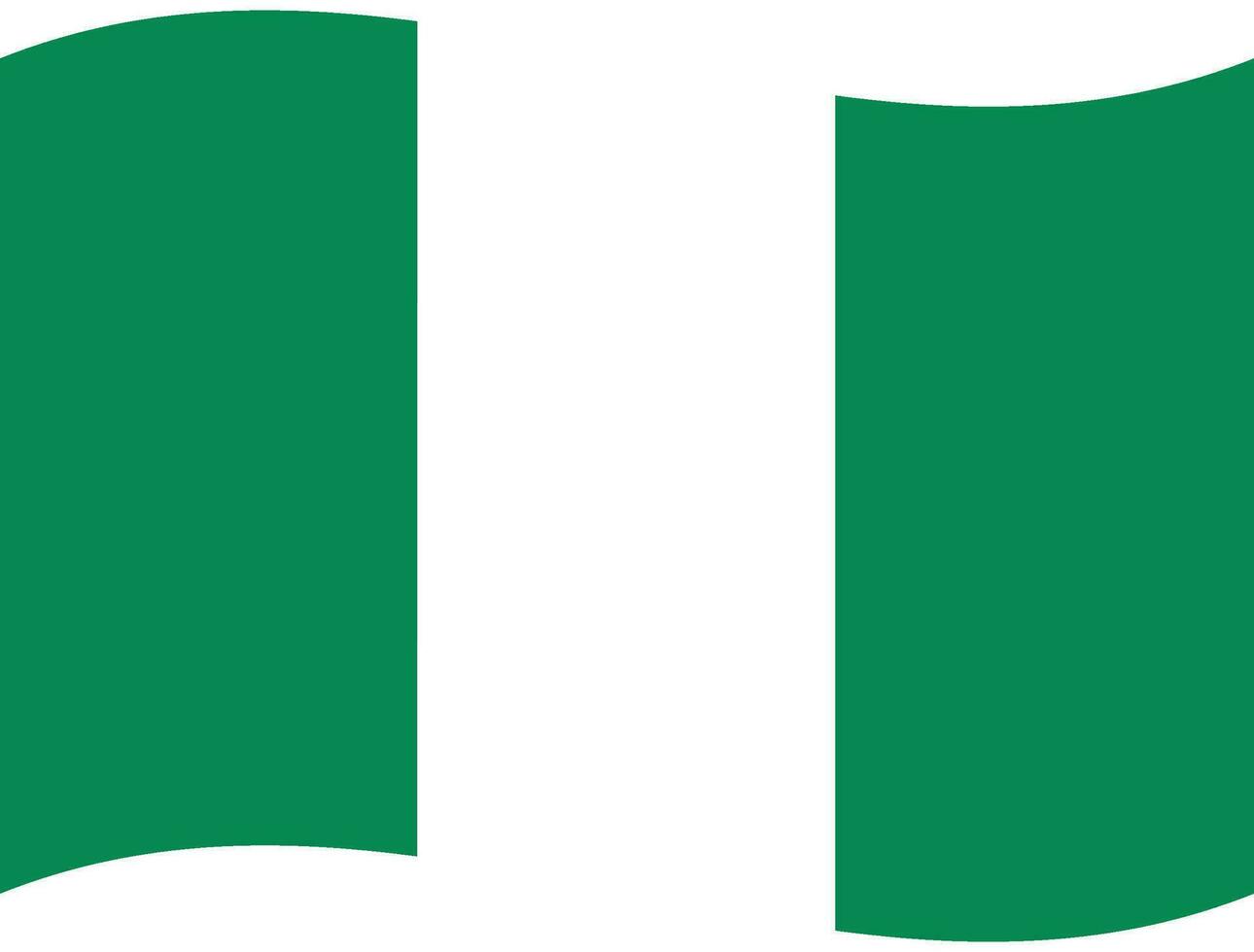 nigeriano bandeira. bandeira do Nigéria. Nigéria bandeira onda vetor